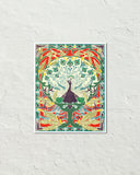 VINTAGE ART NOUVEAU PEACOCK CANVAS ART PRINT