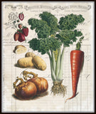 French Vegetable Collage No.3 - Botanical Print